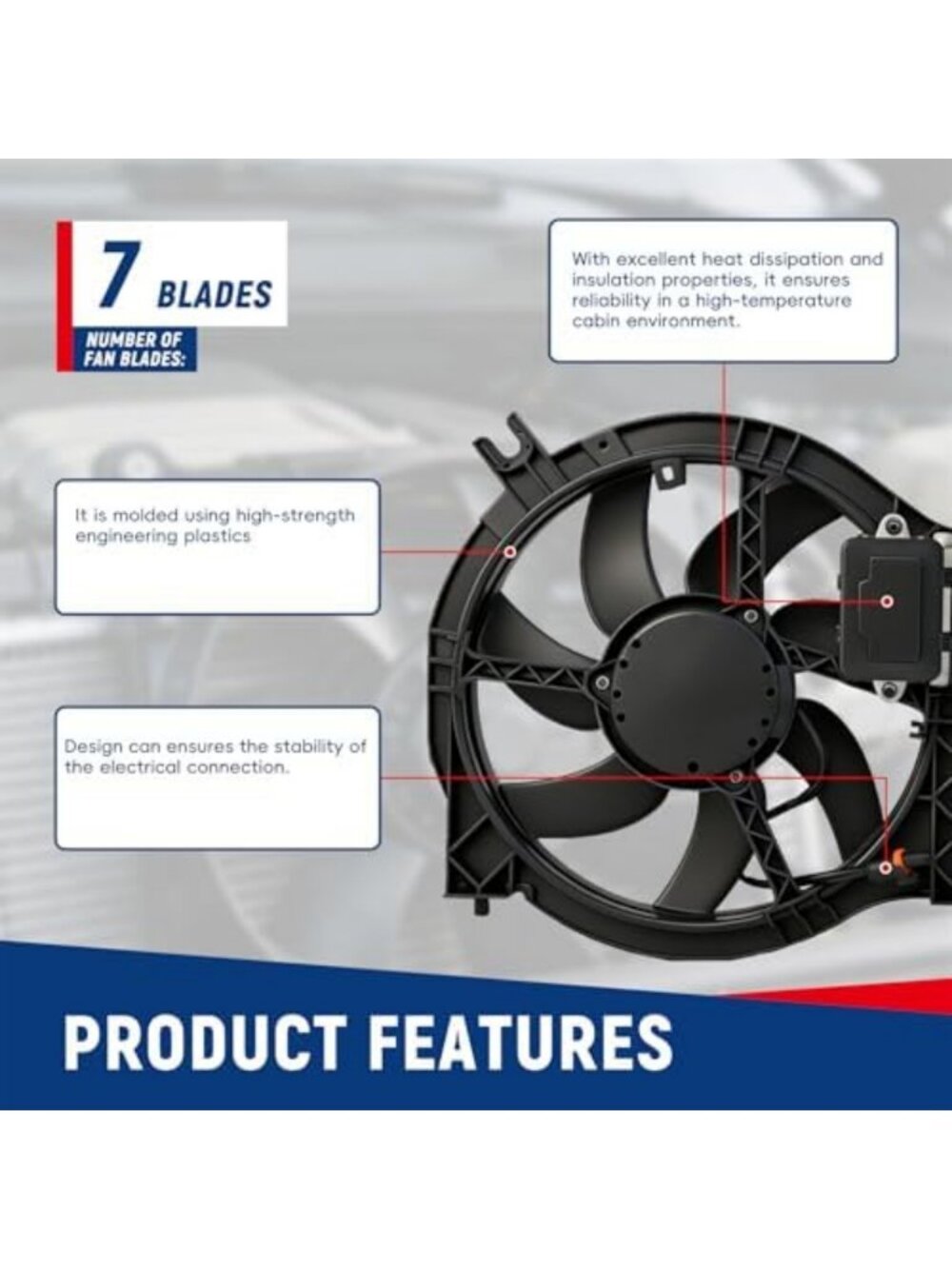 Dual Radiator Fan with Control Module for Pathfinder, QX60, JX35 - 2013-2017 - Picture 4 of 6
